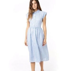 Christy Dawn Piper dress in Lilac seersucker